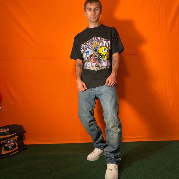 NFL Other - VINTAGE 1997 Super Bowl Tee Packers v Pats